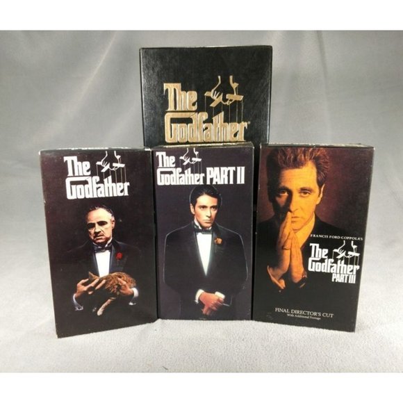 THE GODFATHER COLLECTION COMPLETE TRILOGY VHS 6 TAPE BOX SET VGUC ANB - Picture 1 of 5
